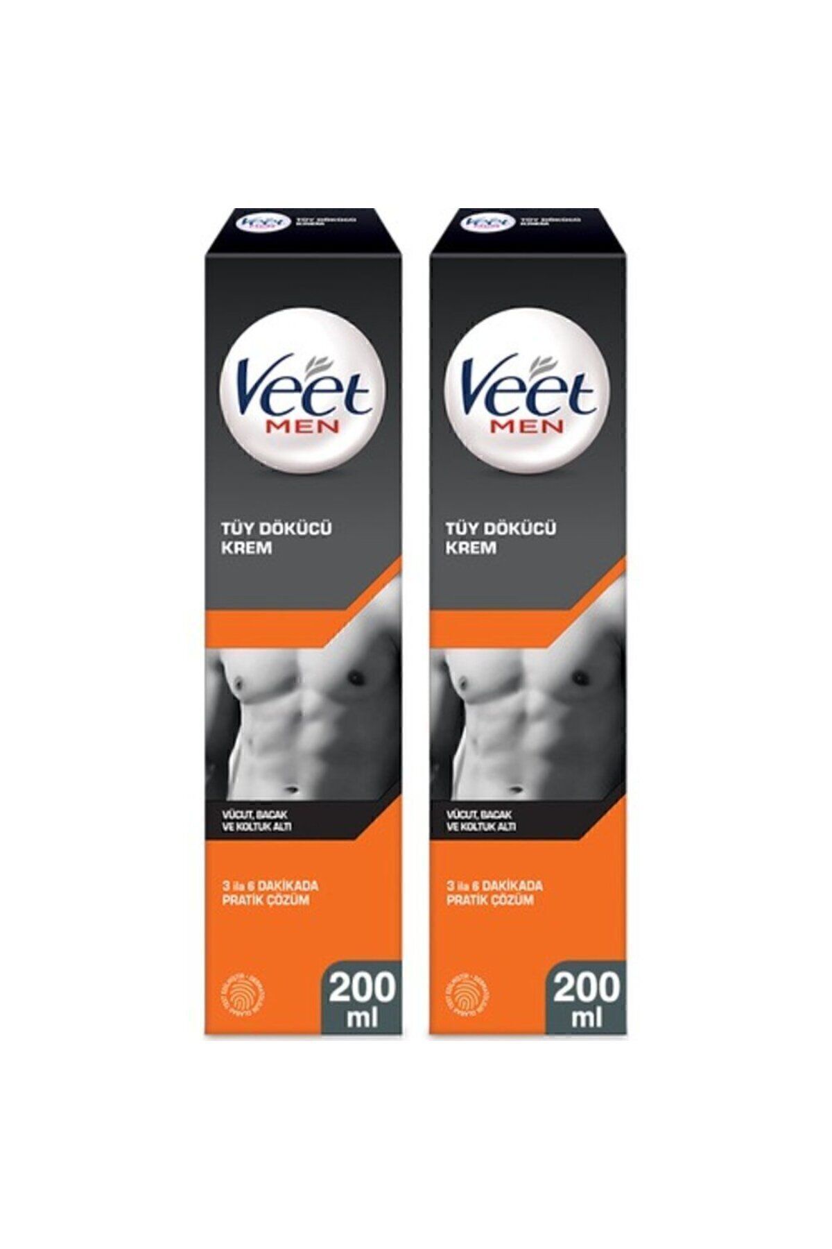 Veet Men Erkeklere Özel Tüy Dökücü Krem Normal Ciltler 200 ml x2 Adet