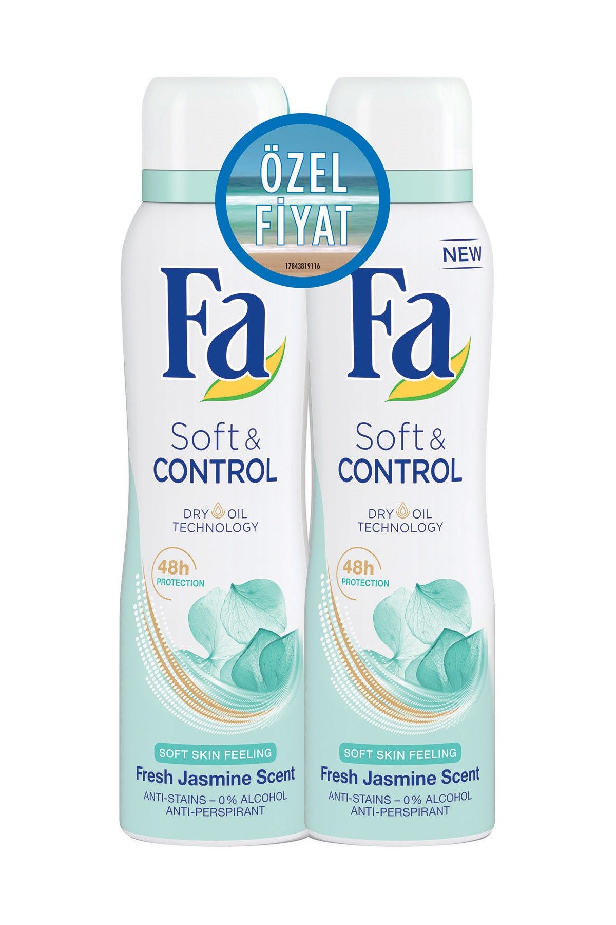 Fa Deodorant Sprey 2'Li Soft & Control 150 ml + 150 ml 8690572783283