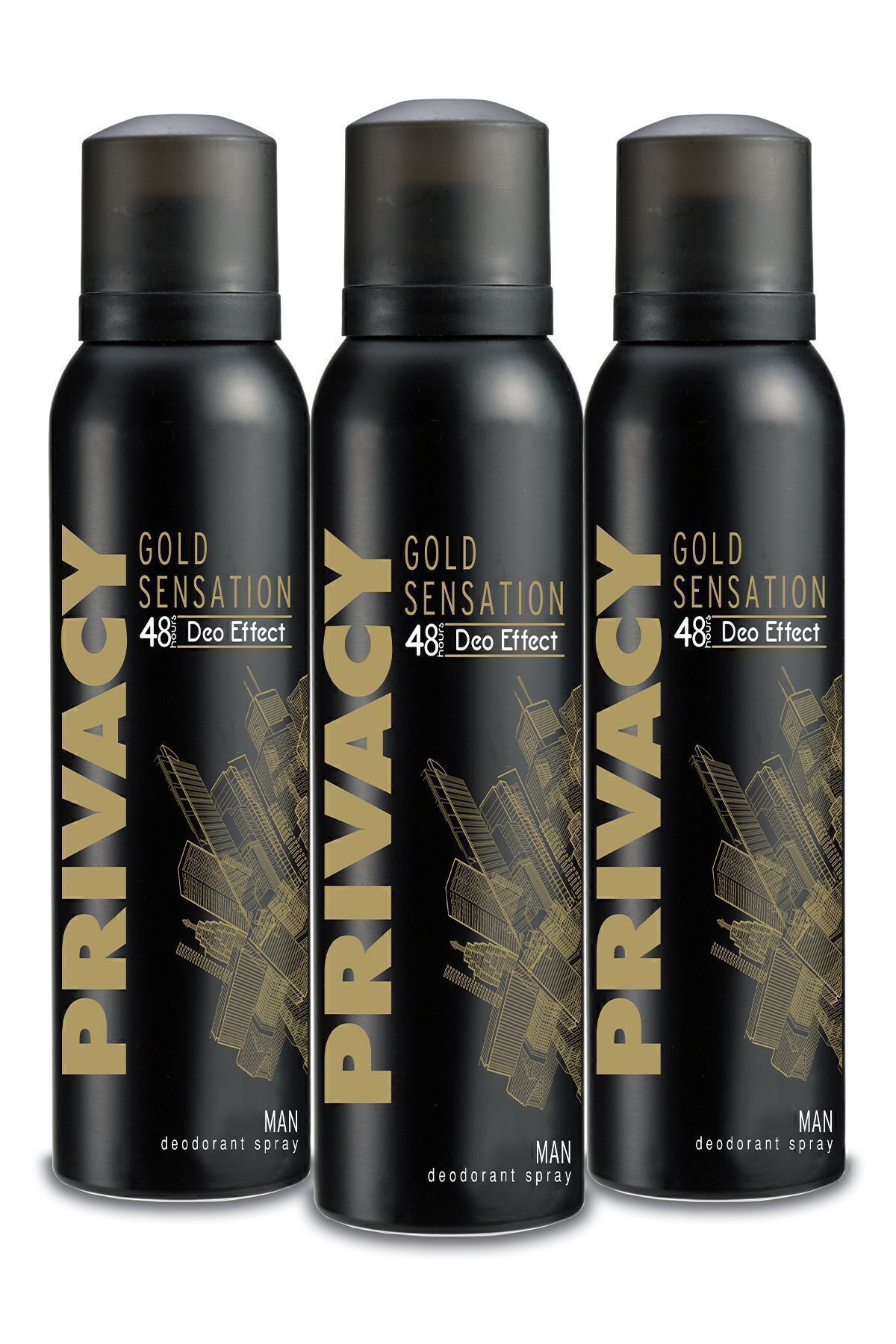 Privacy Gold Men Erkek Deodorant 3x150ml