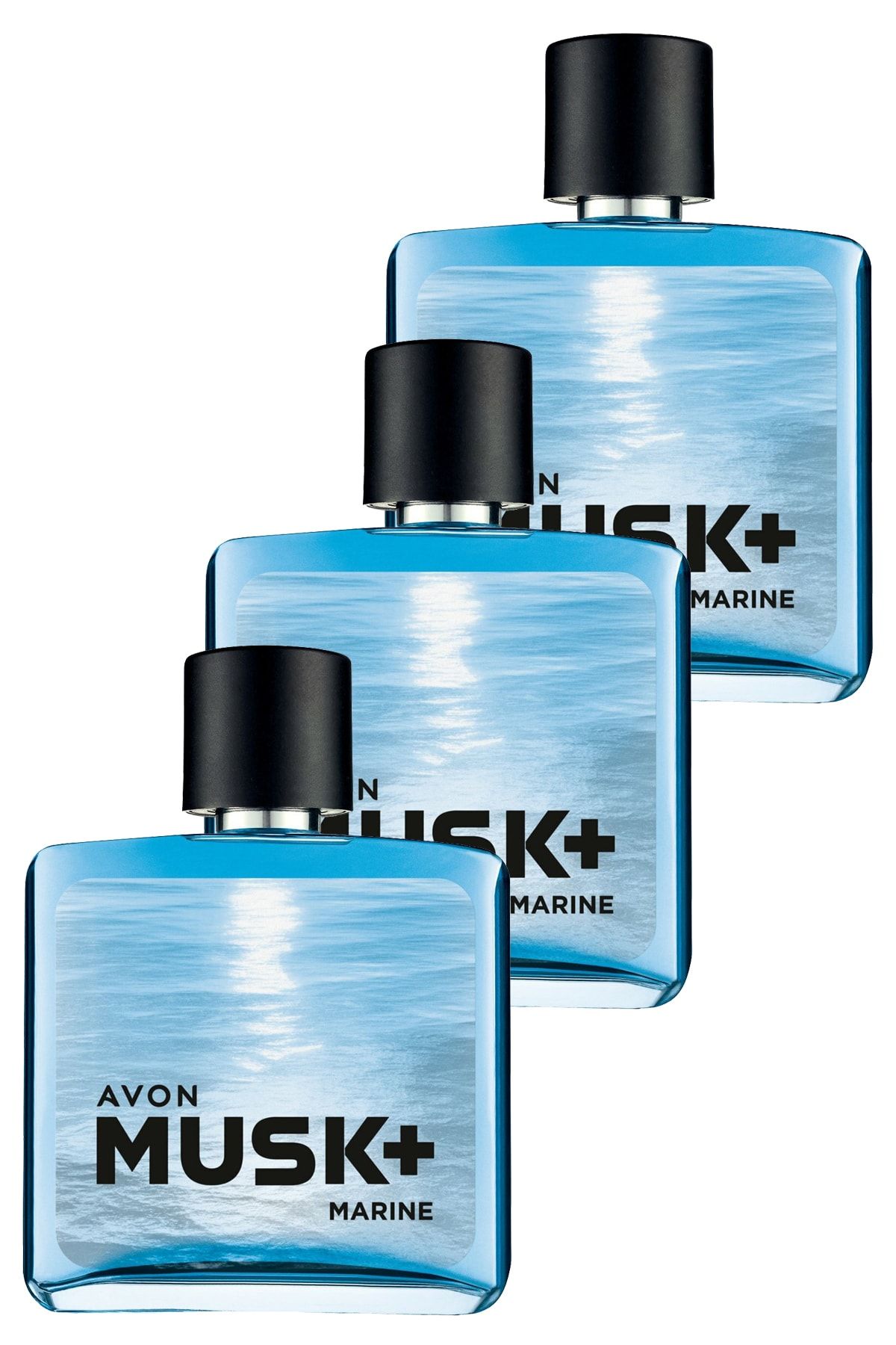 Avon Musk Marine Erkek Parfüm Edt 75 Ml. Üçlü Set