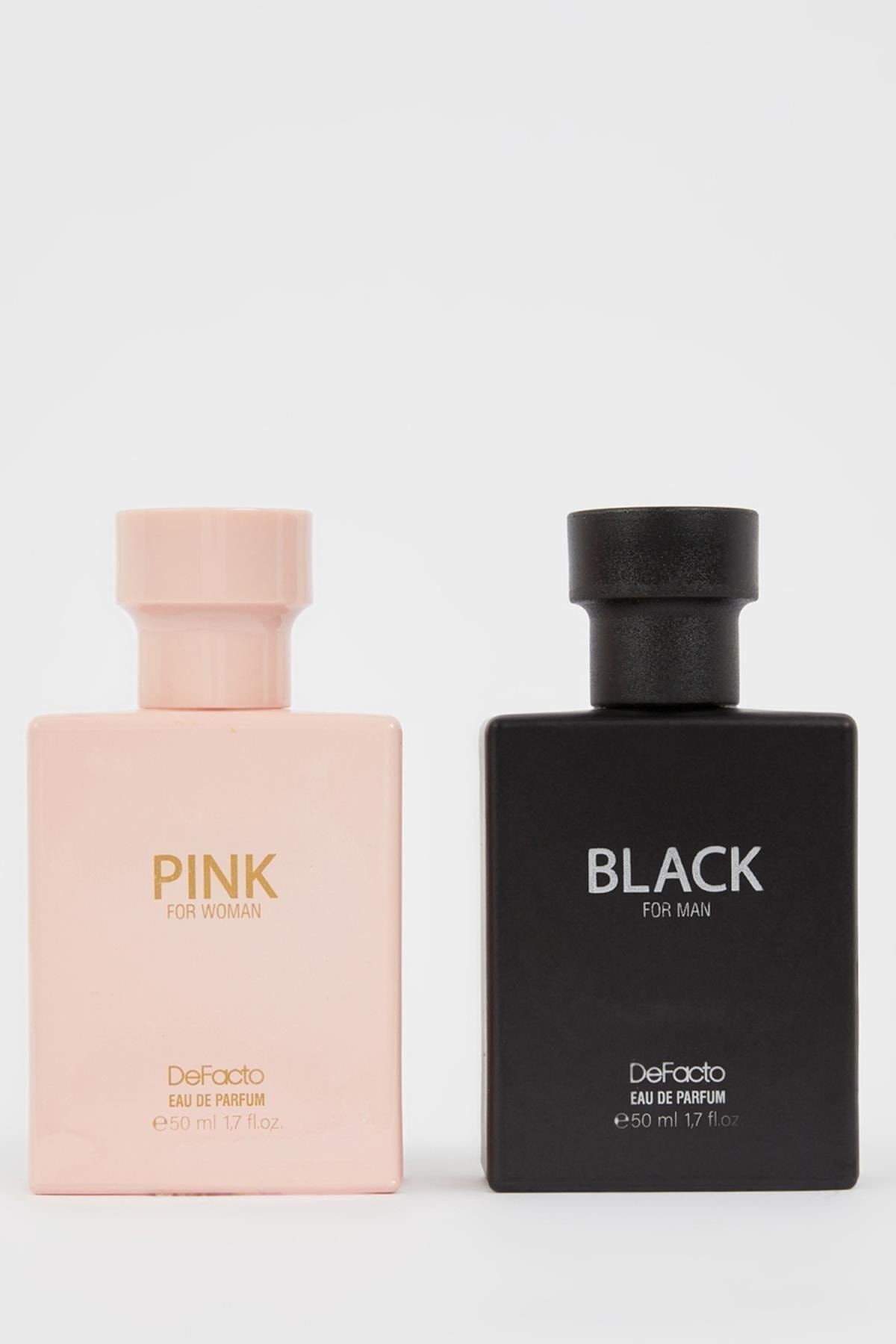 Defacto Erkek Black Parfüm 50 ml Kadın Pink Parfüm 50 ml 2'li Set Hediye Seti X9643azns