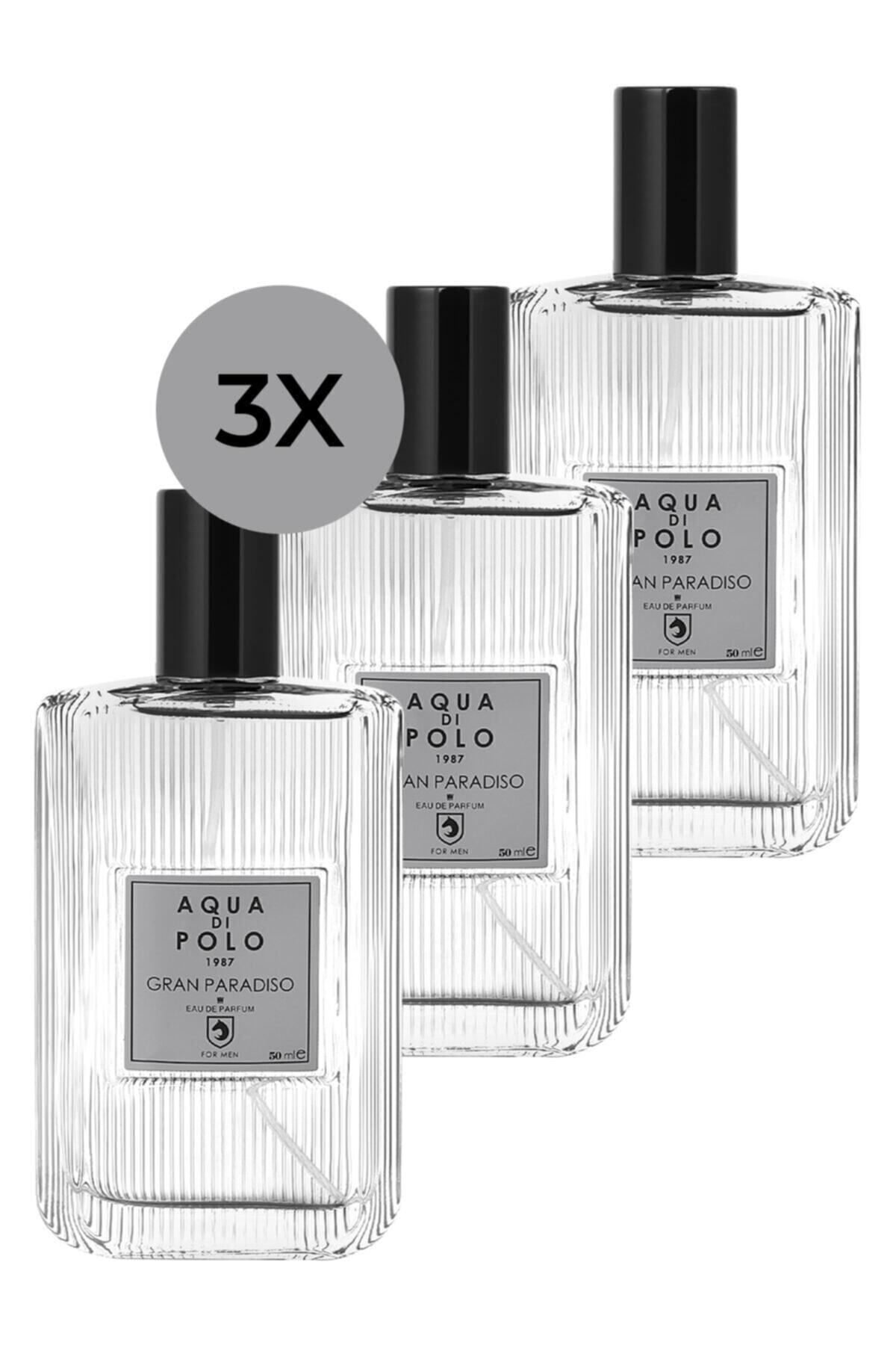 Aqua Di Polo 1987 Gran Paradiso EDP 50 ml x 3 Set Erkek Parfüm