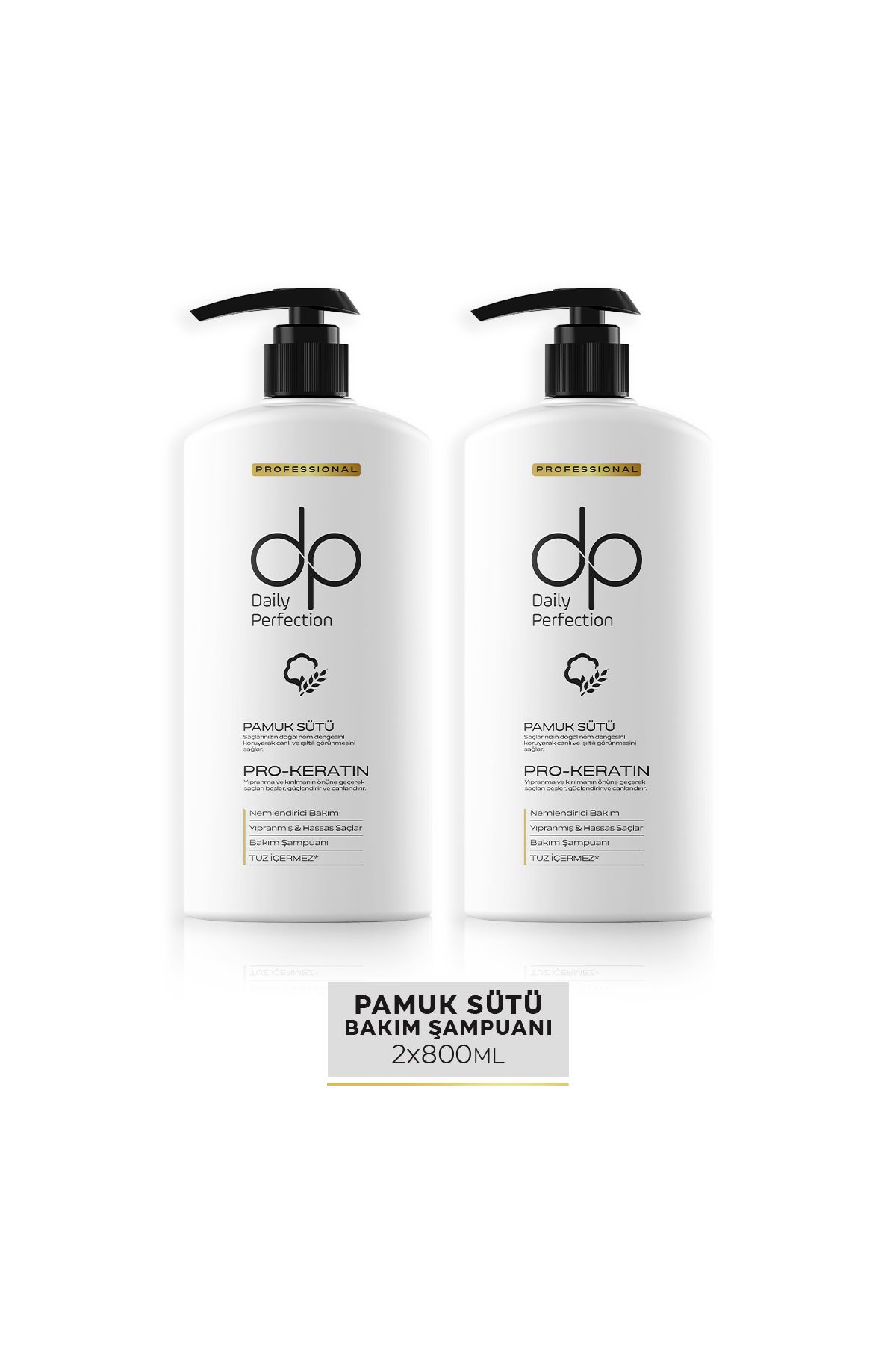 dp Daily Perfection Şampuan Pamuk Sütü 800 ml X 2 Adet