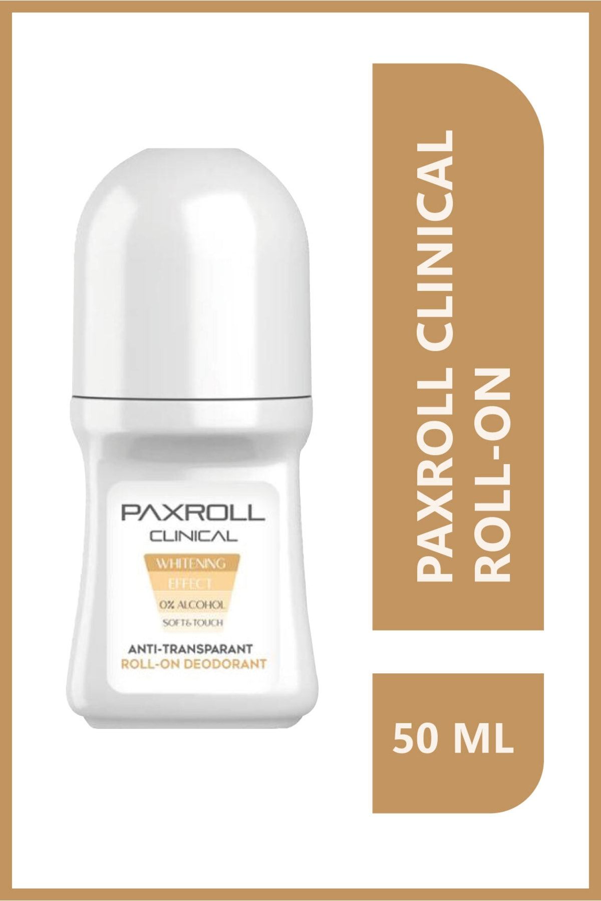 paxroll Clinical Antiperspirant Whitening Roll-on Deodorant, Kadın-erkek Beyazlatıcı Özellikli 50ml