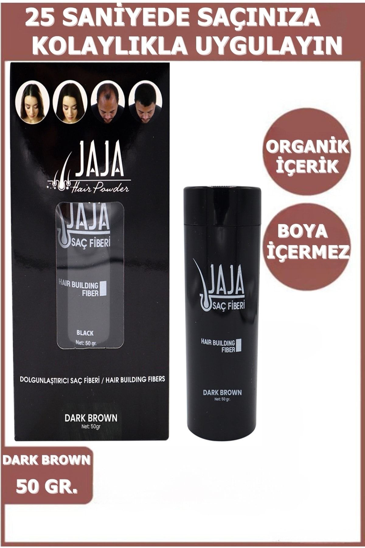 Jaja Saç Dolgunlaştırıcı Topic Dark Brown 50 gr