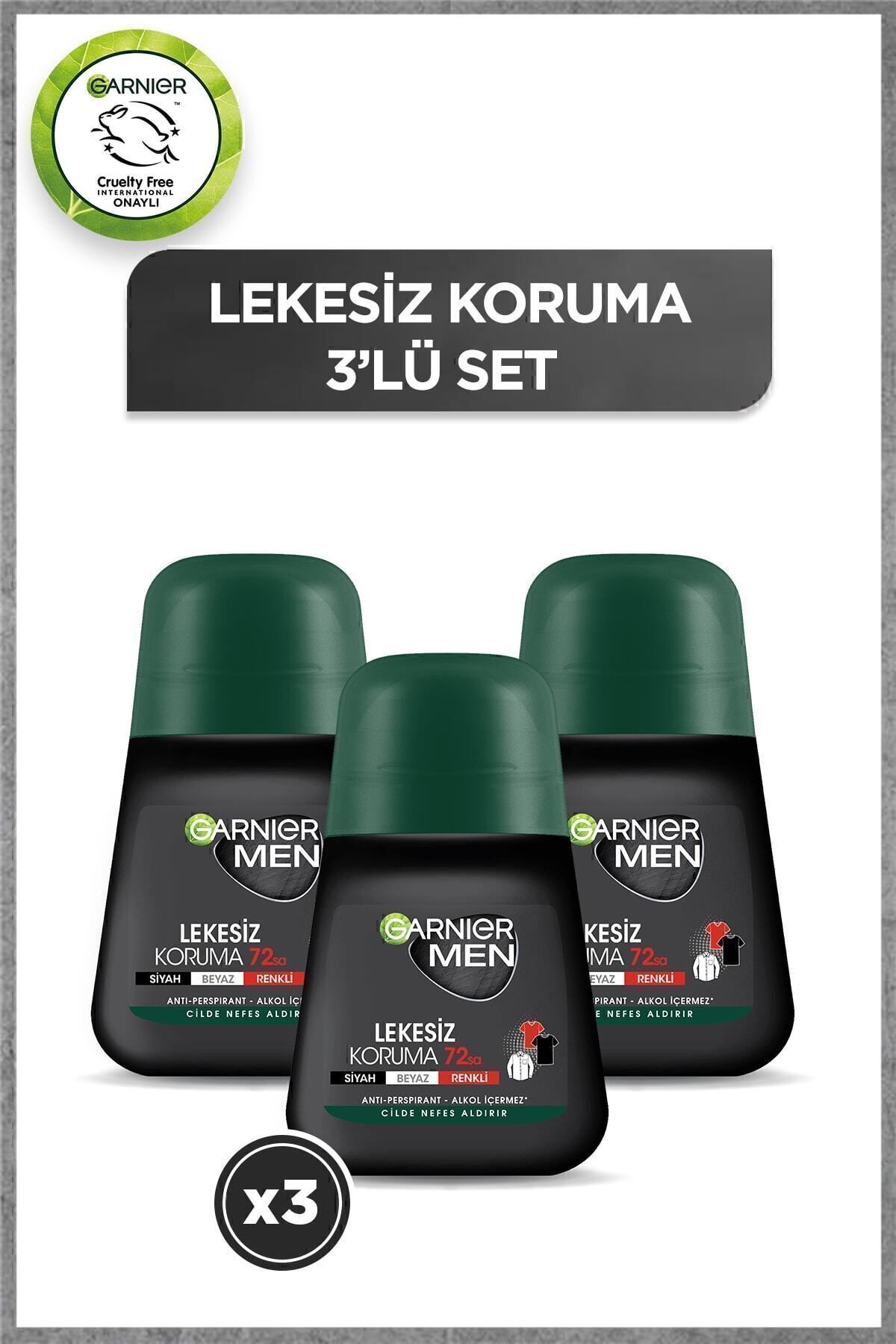 Garnier 3'lü Men Lekesiz Koruma Roll-on Seti 36005423424903