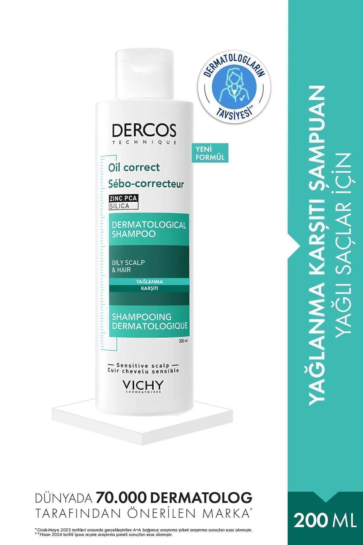 Vichy Dercos Oil Control Yağlanma Karşıtı Bakım Şampuanı 200ml