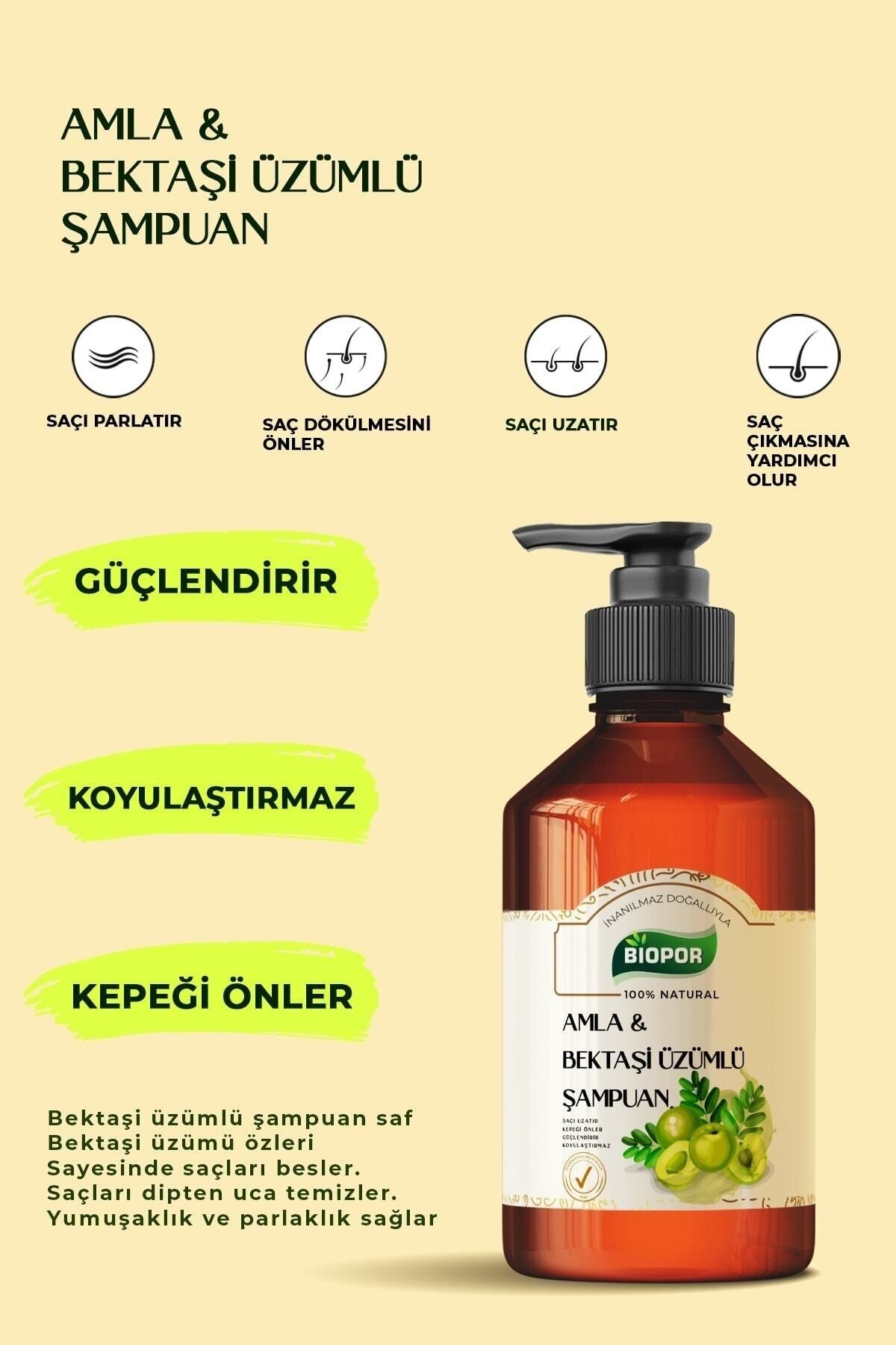 biopor Dabur Amla Bektaşi Özlü Amla Şampuanı 500 Ml