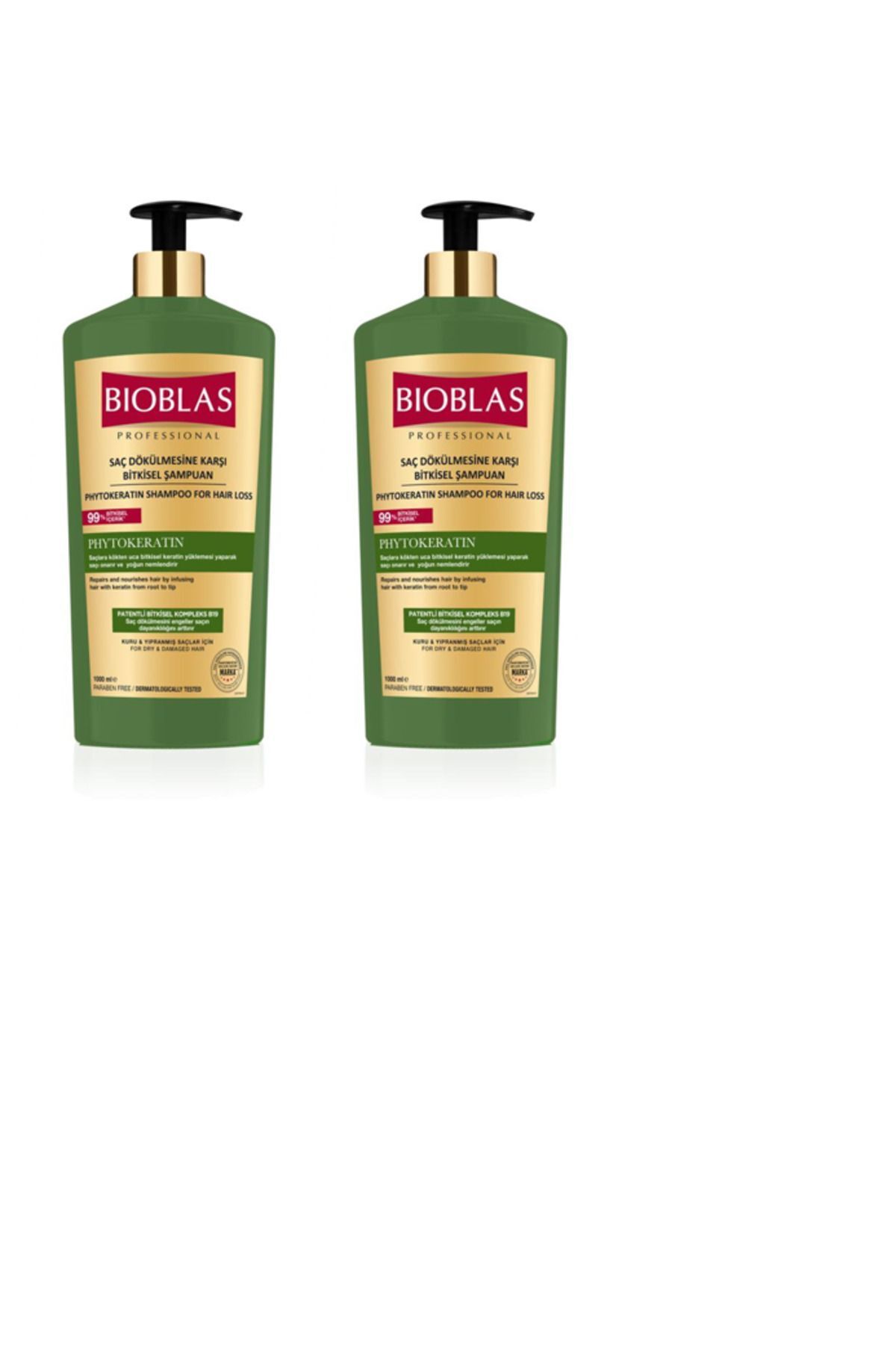 Bioblas Saç Dökülmesine Karşı Phytokeratin Şampuan 1000 ml 2 Adet