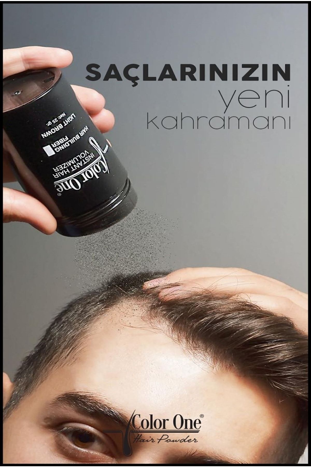 Color One Hair Powder 50 Gr. Koyu Kahve Saç Tozu Topik Organik Boya Içermez Leke Yapmaz