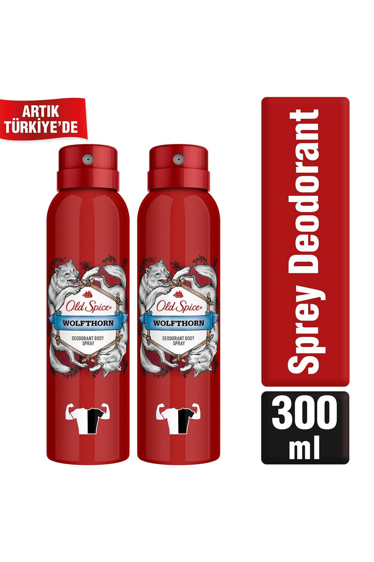 Old Spice Sprey Deodorant 150 ml Wolfthornx2