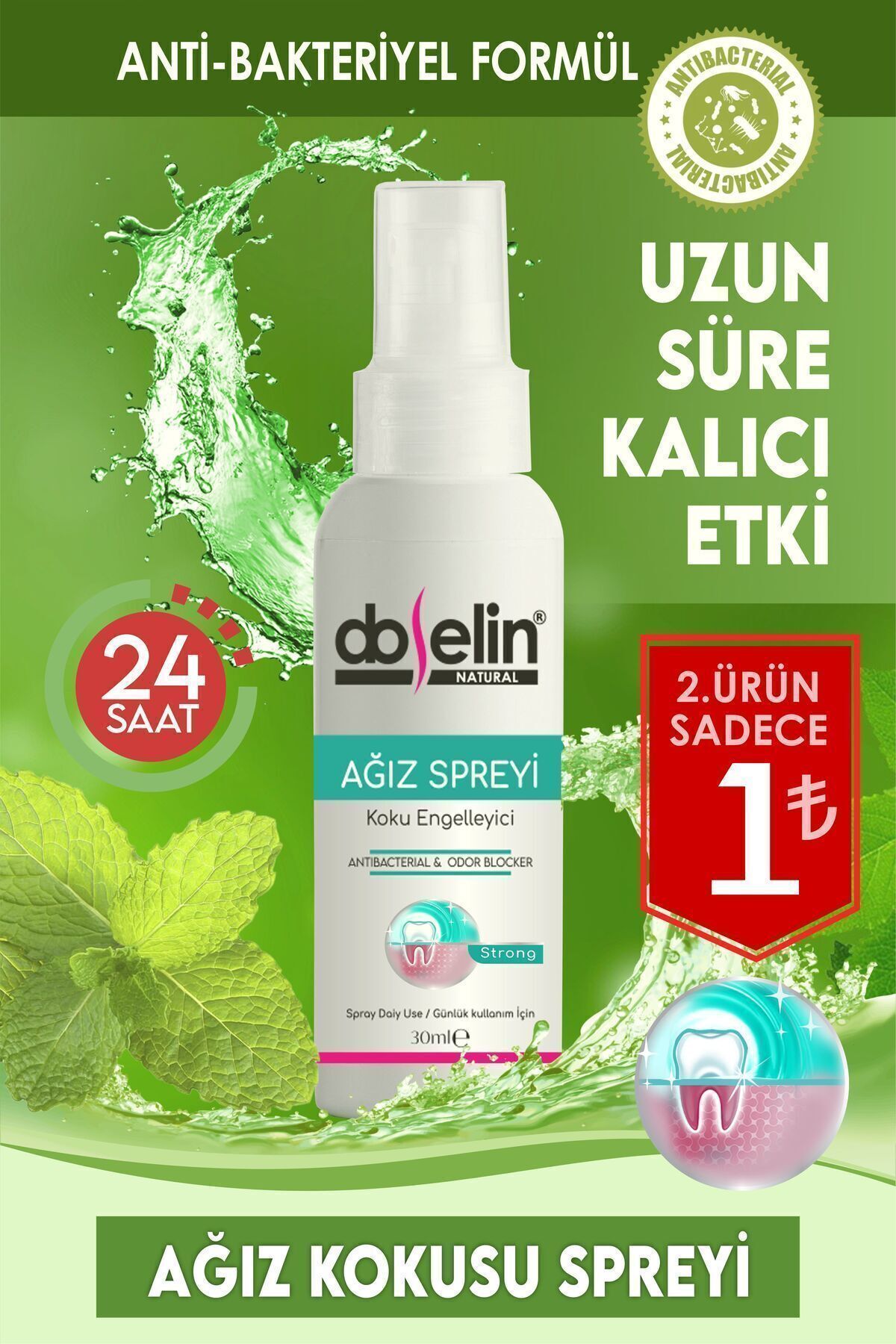 Ağız Kokusu Önleyici Sprey 30ml ( Alkolsüz )