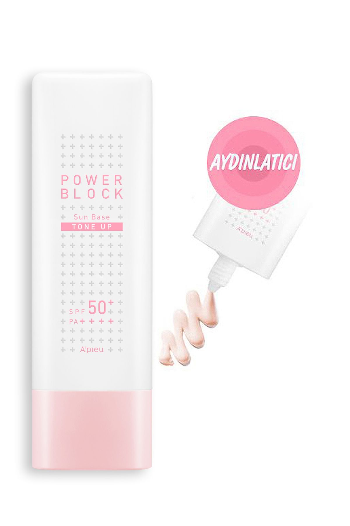 Ton Eşitleyici Aydınlatıcı Güneş Kremi 50ml Apıeu Power Block Tone Up Base Pink Spf50 ⁺/pa⁺⁺⁺⁺