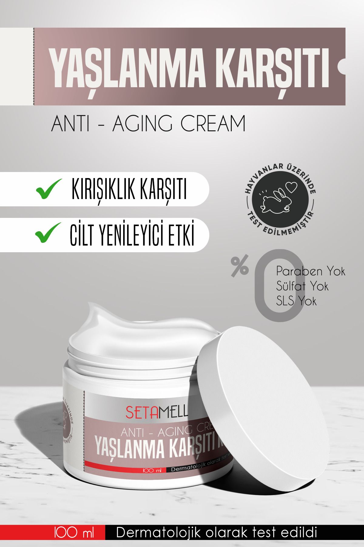 Yaşlanma Karşıtı Ve Kırışıklık Önleyici Gençleştiren Krem 100 ml