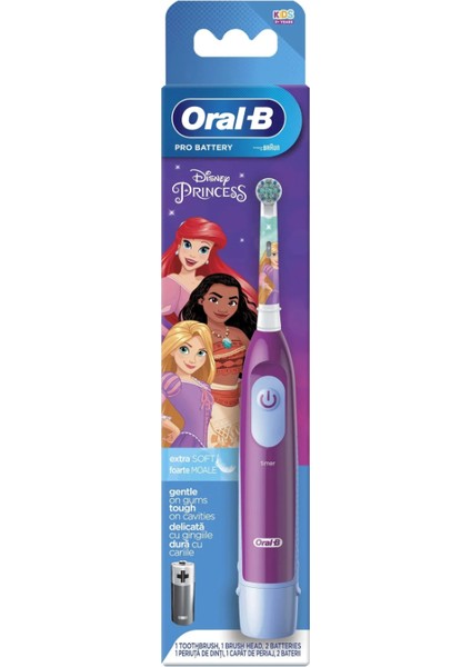 Oral-B Çocuklar için Prenses Temalı Pilli Diş Fırçası