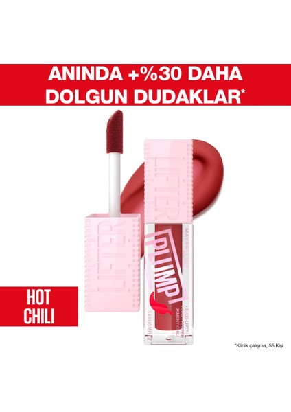 Lifter Plump Kırmızı Tonlu Dudak Parlatıcısı- 006 Hot Chili Lip Gloss