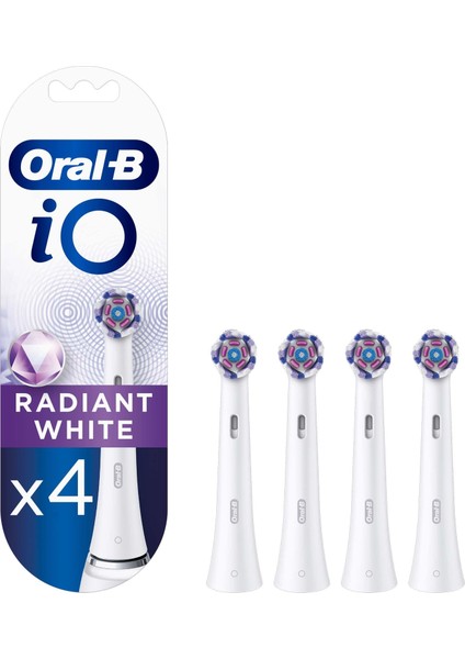 Oral-B iO Radiant White Beyaz Diş Fırçası Yedek Başlığı 4 Adet