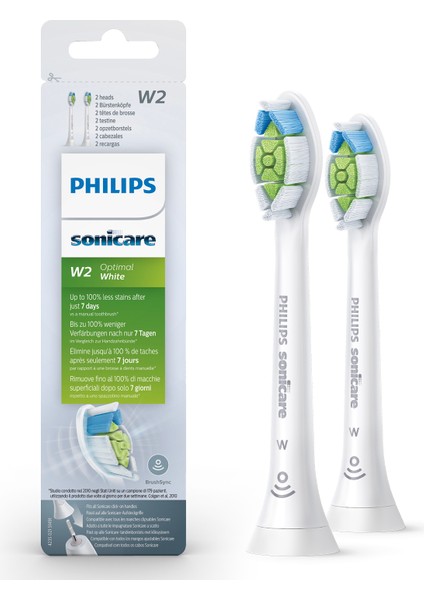 Philips Sonicare Şarjlı Diş Fırçası 2'li Yedek Başlık - Beyaz HX6062/10