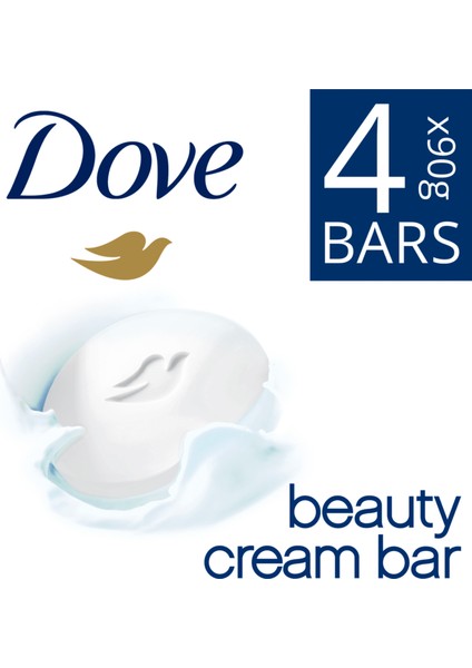 Dove Beauty Cream Bar Katı Güzellik Sabunu Original Nemlendirici Etkili 4x90 g